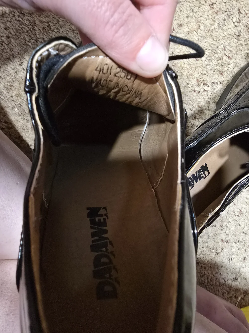 Black Patent Platform Lace-Up Oxfords 8.5 (40)